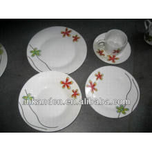 Haonai 20pcs conjuntos de dinnerware ocidentais, conjuntos de jantar de porcelana